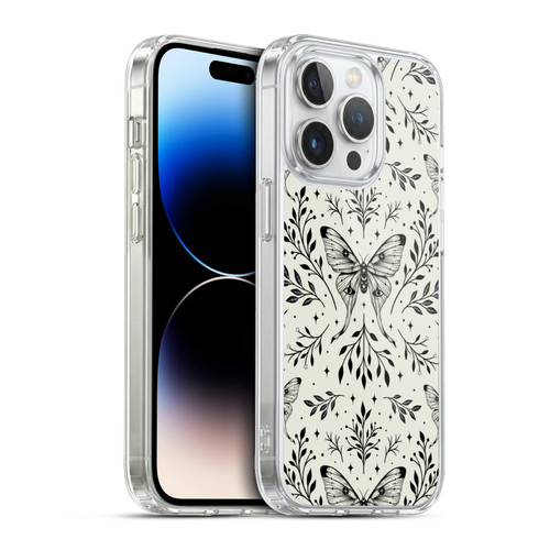 Episodic Drawing Art Mystical Butterfly Pattern Soft Gel Case for Apple iPhone 13 Pro & MagSafe