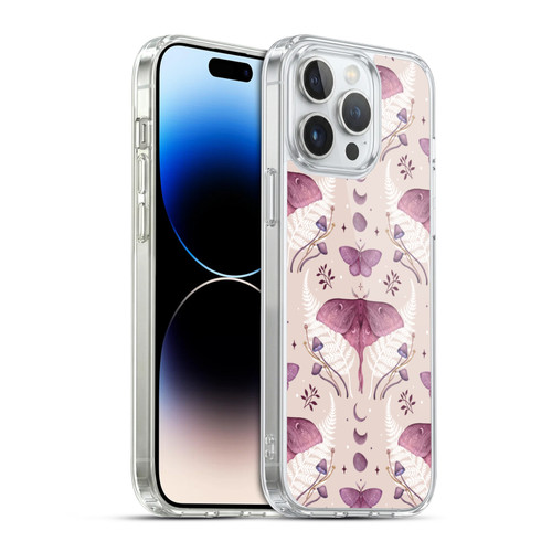 Episodic Drawing Art Emerald Pink Pattern Soft Gel Case for Apple iPhone 14 Pro Max & MagSafe