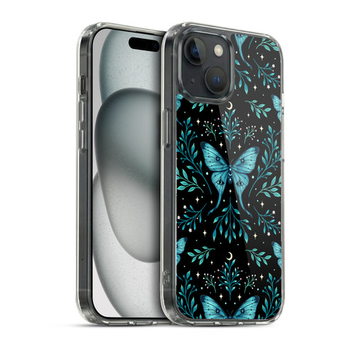 Episodic Drawing Art Butterfly Pattern Soft Gel Case for Apple iPhone 15 & MagSafe