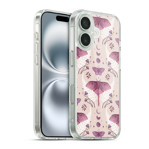 Episodic Drawing Art Emerald Pink Pattern Soft Gel Case for Apple iPhone 16 & MagSafe