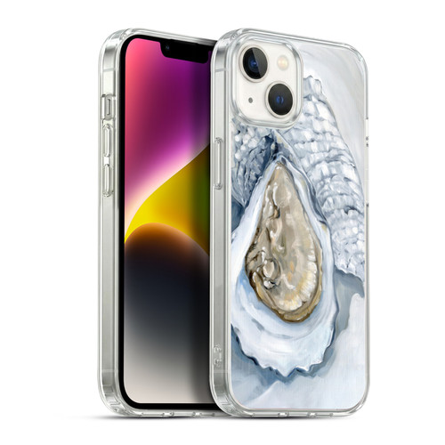 Paul Brent Sea Creatures Oyster White Soft Gel Case for Apple iPhone 14 Plus & MagSafe