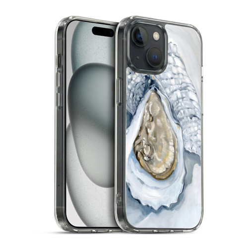 Paul Brent Sea Creatures Oyster White Soft Gel Case for Apple iPhone 15 & MagSafe