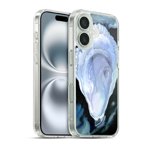 Paul Brent Sea Creatures Oyster Black Soft Gel Case for Apple iPhone 16 & MagSafe