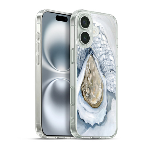 Paul Brent Sea Creatures Oyster White Soft Gel Case for Apple iPhone 16 Plus & MagSafe
