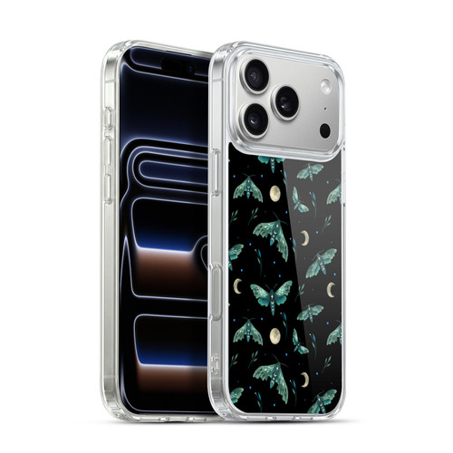 Episodic Drawing Art Lime Hawk Moth Pattern Soft Gel Case for Apple iPhone 17 Pro Max