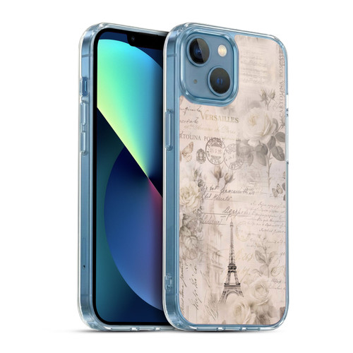 LebensArt Birds And Floral French Romance Ivory Beige Soft Gel Case for Apple iPhone 13 Mini & MagSafe