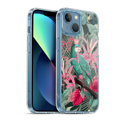 LebensArt Birds And Floral Parrot King Soft Gel Case for Apple iPhone 13 Mini & MagSafe