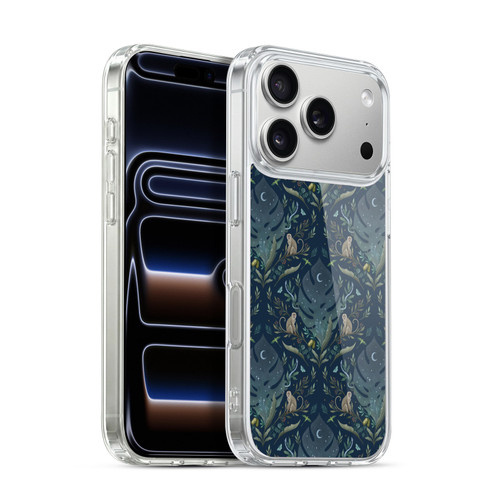 Episodic Drawing Art Monkey Tropical Light Pattern Soft Gel Case for Apple iPhone 17 Pro
