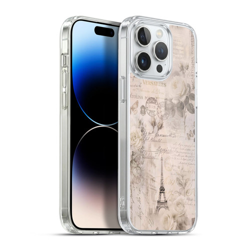 LebensArt Birds And Floral French Romance Ivory Beige Soft Gel Case for Apple iPhone 13 Pro Max & MagSafe