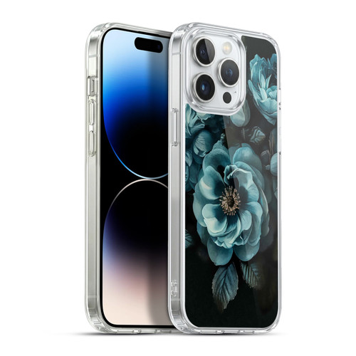 LebensArt Birds And Floral Watercolor Blooms Teal Soft Gel Case for Apple iPhone 13 Pro Max & MagSafe