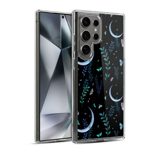 Episodic Drawing Art Moth Garden Pattern Soft Gel Case for Samsung Galaxy S24 Ultra 5G & MagSafe