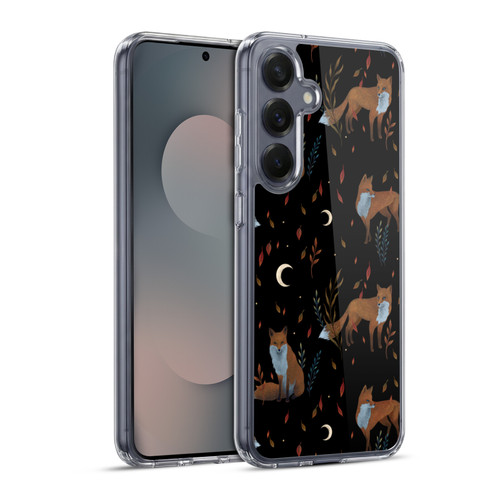 Episodic Drawing Art Foxes Pattern Soft Gel Case for Samsung Galaxy S25+ & MagSafe