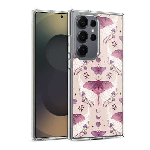Episodic Drawing Art Emerald Pink Pattern Soft Gel Case for Samsung Galaxy S25 Ultra & MagSafe