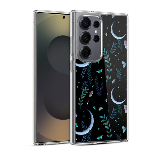 Episodic Drawing Art Moth Garden Pattern Soft Gel Case for Samsung Galaxy S25 Ultra & MagSafe