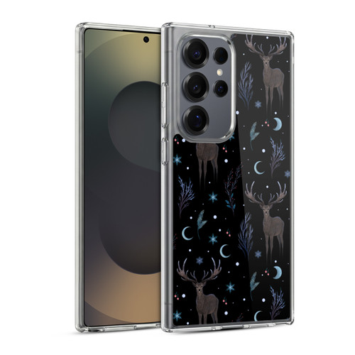 Episodic Drawing Art Winter Deer Pattern Soft Gel Case for Samsung Galaxy S25 Ultra & MagSafe