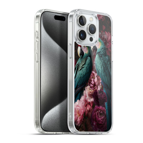 LebensArt Birds And Floral Parrots Neo Kitsch Soft Gel Case for Apple iPhone 15 Pro Max & MagSafe