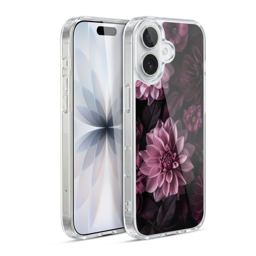 LebensArt Birds And Floral Dark Moody Dahlias And Peonies Soft Gel Case for Apple iPhone 17