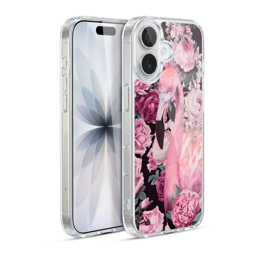 LebensArt Birds And Floral Flamingo And Roses Soft Gel Case for Apple iPhone 17