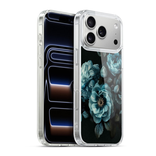 LebensArt Birds And Floral Watercolor Blooms Teal Soft Gel Case for Apple iPhone 17 Pro Max