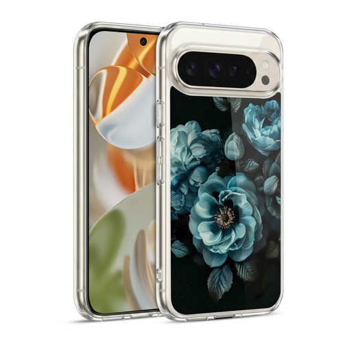 LebensArt Birds And Floral Watercolor Blooms Teal Soft Gel Case for Google Pixel 9 / Pixel 9 Pro