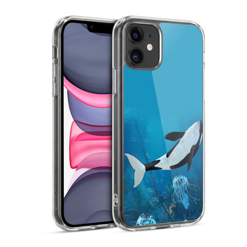 Simone Gatterwe Life In Sea Jellyfish And Orca Soft Gel Case for Apple iPhone 11