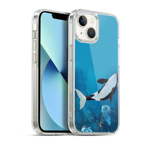 Simone Gatterwe Life In Sea Jellyfish And Orca Soft Gel Case for Apple iPhone 13