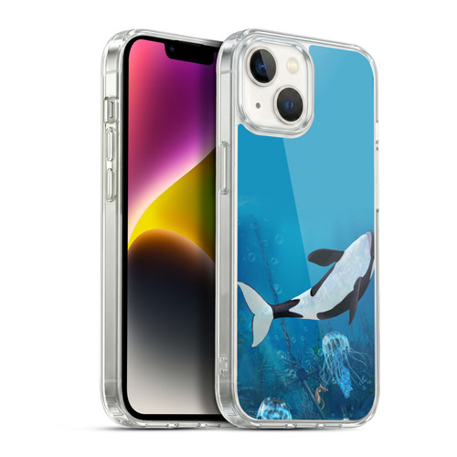 Simone Gatterwe Life In Sea Jellyfish And Orca Soft Gel Case for Apple iPhone 14