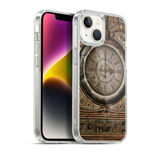 Simone Gatterwe Steampunk Grunge Clock Soft Gel Case for Apple iPhone 14
