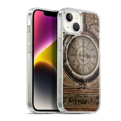 Simone Gatterwe Steampunk Grunge Clock Soft Gel Case for Apple iPhone 14 Plus & MagSafe