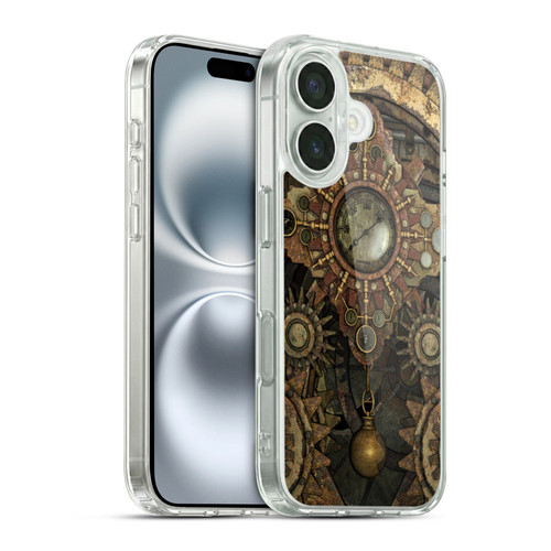 Simone Gatterwe Steampunk Rusty Vintage Gears Soft Gel Case for Apple iPhone 16 & MagSafe