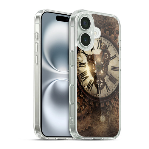 Simone Gatterwe Steampunk Vintage Clock Soft Gel Case for Apple iPhone 16 & MagSafe