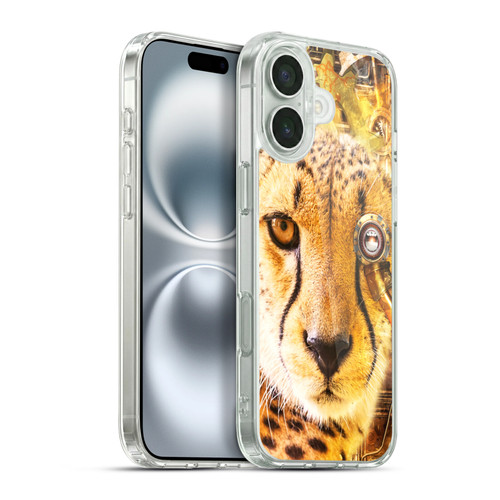 Simone Gatterwe Steampunk Cheetah Soft Gel Case for Apple iPhone 16 Plus & MagSafe