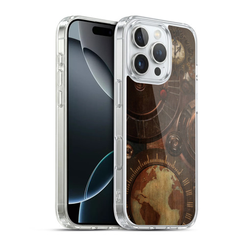 Simone Gatterwe Steampunk Clocks And Gears Soft Gel Case for Apple iPhone 16 Pro & MagSafe