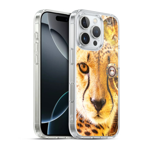 Simone Gatterwe Steampunk Cheetah Soft Gel Case for Apple iPhone 16 Pro & MagSafe