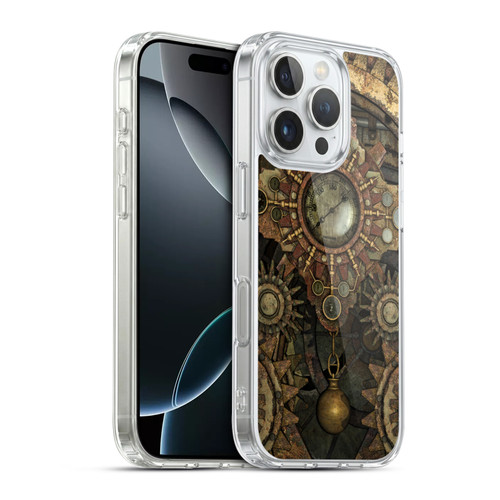 Simone Gatterwe Steampunk Rusty Vintage Gears Soft Gel Case for Apple iPhone 16 Pro & MagSafe