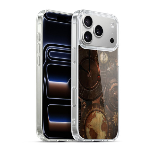 Simone Gatterwe Steampunk Clocks And Gears Soft Gel Case for Apple iPhone 17 Pro Max