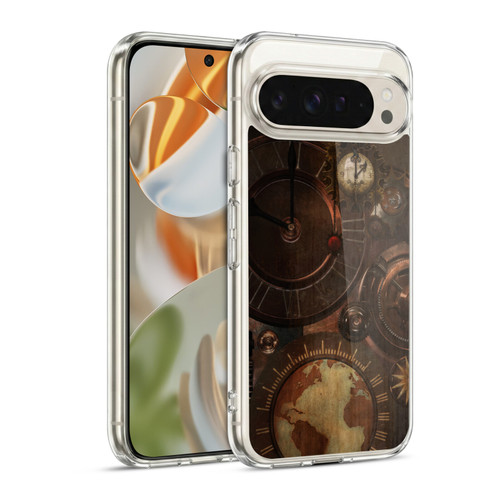 Simone Gatterwe Steampunk Clocks And Gears Soft Gel Case for Google Pixel 9 / Pixel 9 Pro