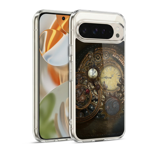 Simone Gatterwe Steampunk Clocks Soft Gel Case for Google Pixel 9 / Pixel 9 Pro