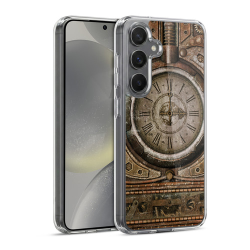 Simone Gatterwe Steampunk Grunge Clock Soft Gel Case for Samsung Galaxy S24 5G & MagSafe