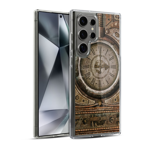 Simone Gatterwe Steampunk Grunge Clock Soft Gel Case for Samsung Galaxy S24 Ultra 5G & MagSafe