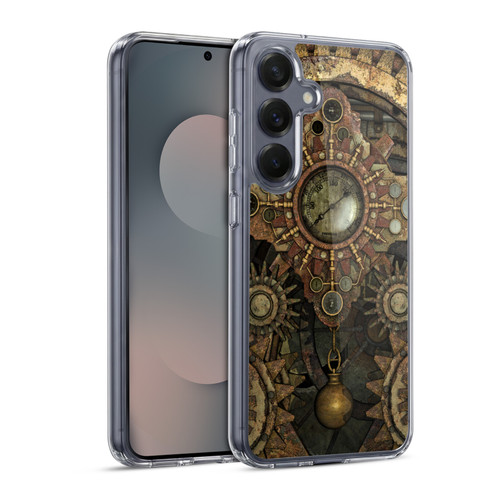 Simone Gatterwe Steampunk Rusty Vintage Gears Soft Gel Case for Samsung Galaxy S25 & MagSafe