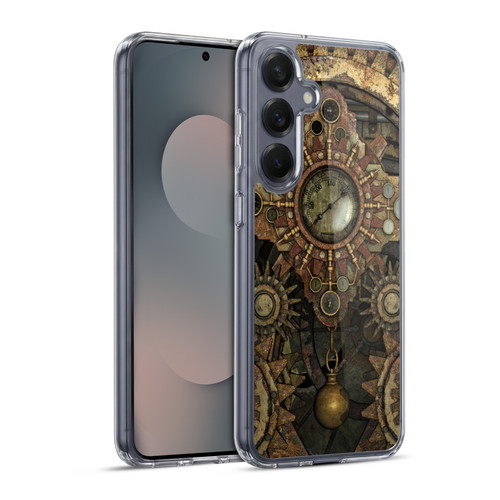 Simone Gatterwe Steampunk Rusty Vintage Gears Soft Gel Case for Samsung Galaxy S25+ & MagSafe