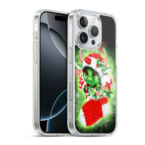 Sheena Pike Holiday Stocking Christmas Dragon Soft Gel Case for Apple iPhone 16 Pro & MagSafe