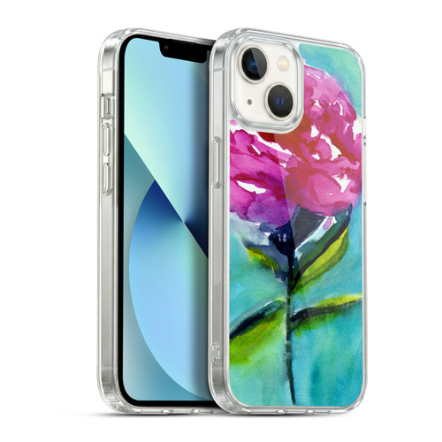 Mai Autumn Floral Blooms Peony 2 Soft Gel Case for Apple iPhone 13