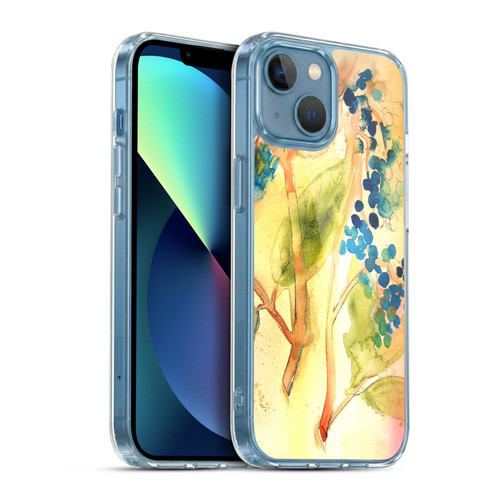 Mai Autumn Floral Blooms Botanical Abstract Soft Gel Case for Apple iPhone 13 Mini & MagSafe