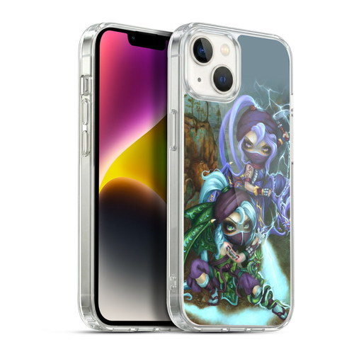 Strangeling Dragon Lightning Ninja Fairies Soft Gel Case for Apple iPhone 14 Plus & MagSafe