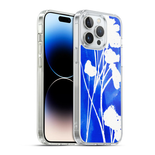 Mai Autumn Floral Blooms Cyanotype Watercolour Soft Gel Case for Apple iPhone 14 Pro Max & MagSafe