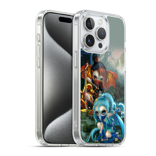 Strangeling Dragon Elemental Ninja Fairies Soft Gel Case for Apple iPhone 15 Pro & MagSafe