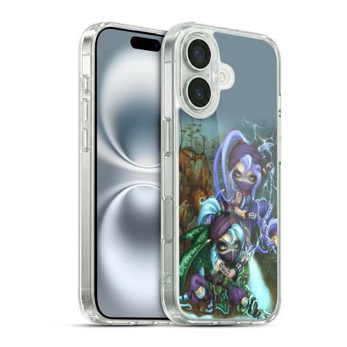 Strangeling Dragon Lightning Ninja Fairies Soft Gel Case for Apple iPhone 16 & MagSafe