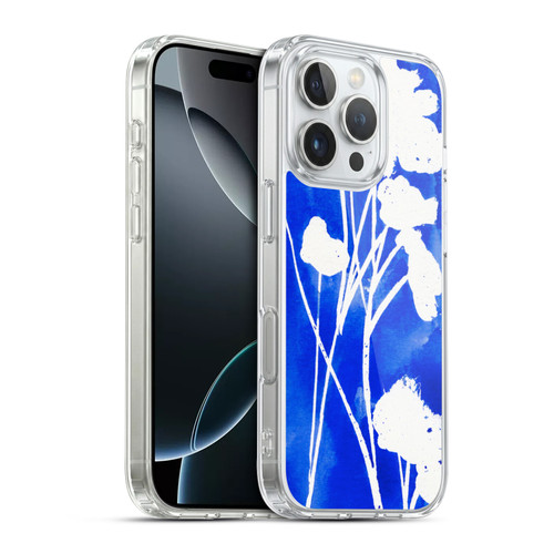 Mai Autumn Floral Blooms Cyanotype Watercolour Soft Gel Case for Apple iPhone 16 Pro & MagSafe